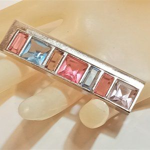 Vintage Goossens for YSL Jeweled Bar Brooch